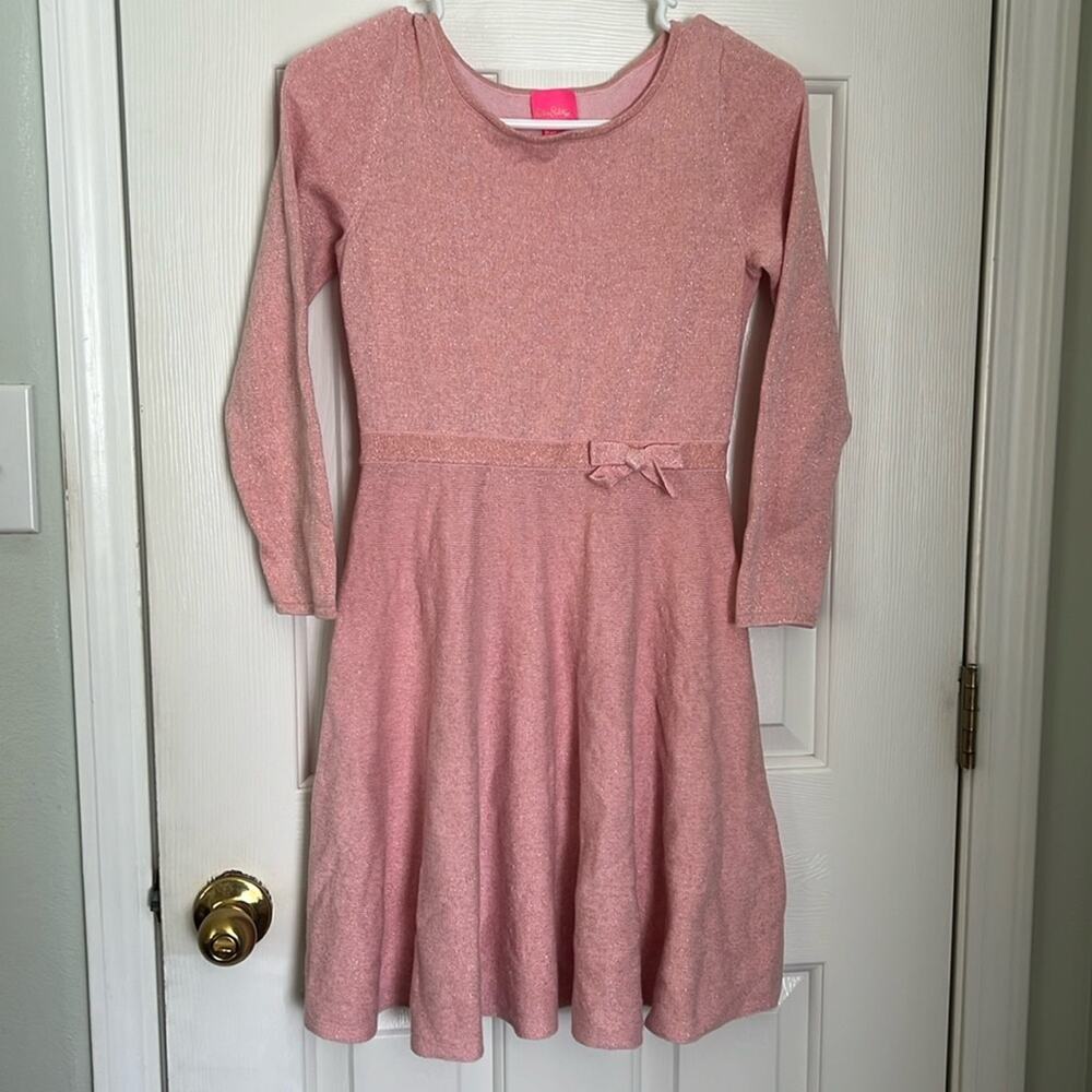 Lilly Pulitzer Carynn paradise pink sweater dress girls size XL 12/14 - Picture 2 of 6